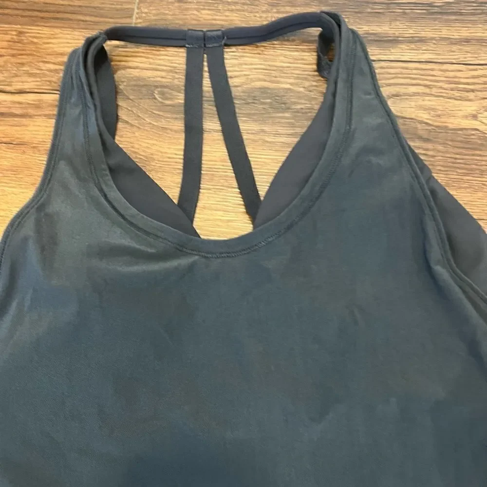 Lululemon Grey Workout Tank with Builtin Bra